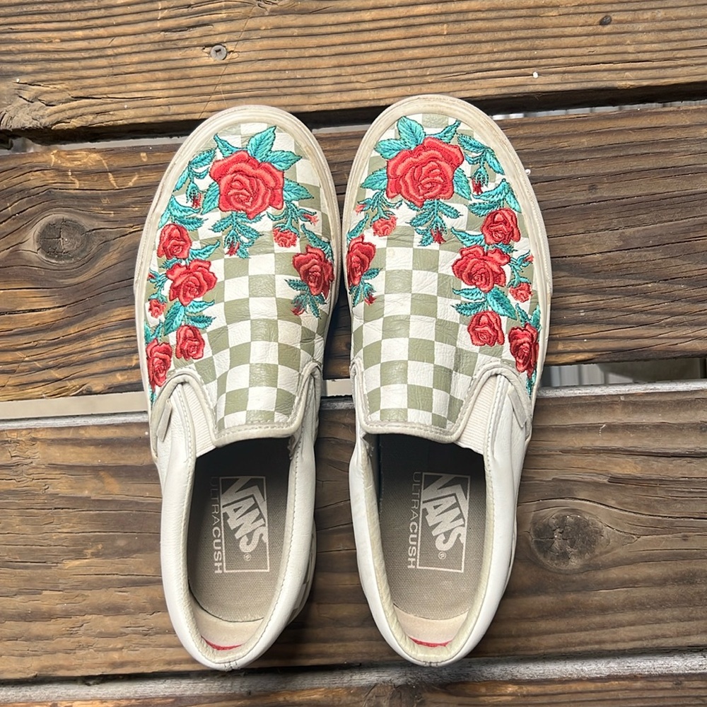 Vans checkered slip on size 8.5